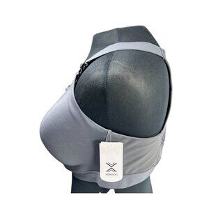Xersion Womens 1X Support Sports Bra With Locking Zipper Front Closure Racerback